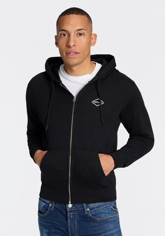 REPLAY Sweatjacke in Schwarz: Vorderseite