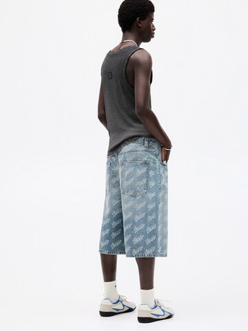 Pull&Bear Baggy Džínsy 'STWD' - Modrá