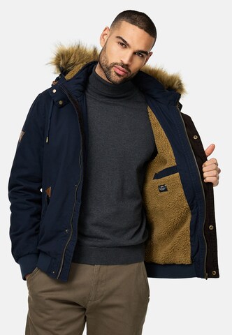 INDICODE JEANS Winter Jacket 'Pennington' in Blue