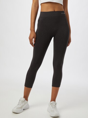 Skinny Pantalon de sport 'Ci' Hummel en noir : devant