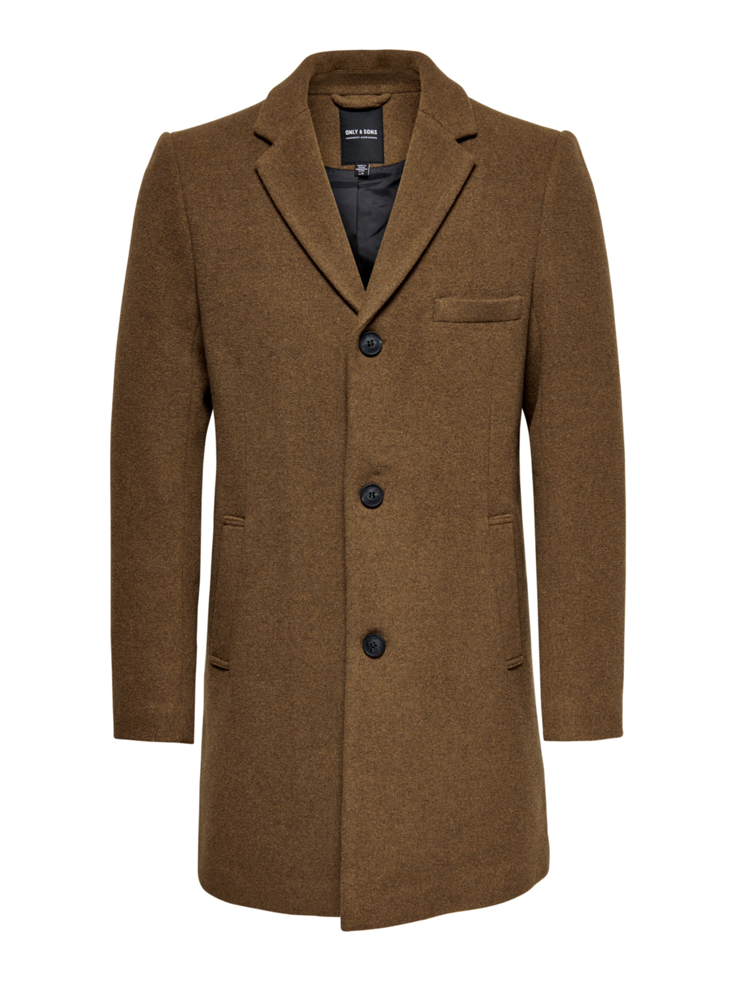 Only & Sons Between-seasons coat 'Jaylon' in Brown: front