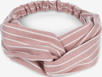 styleBREAKER Haarschmuck 'Haarband mit Streifen Muster und Twist Knoten' in Pink: Vorderseite