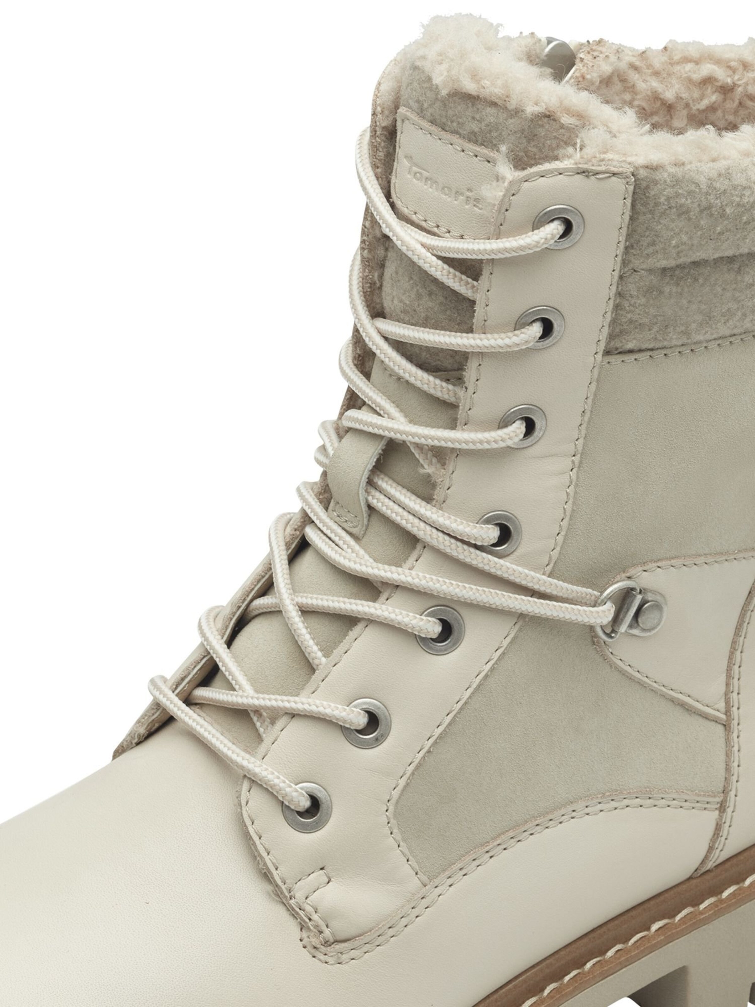 Bottines à lacets Tamaris en beige