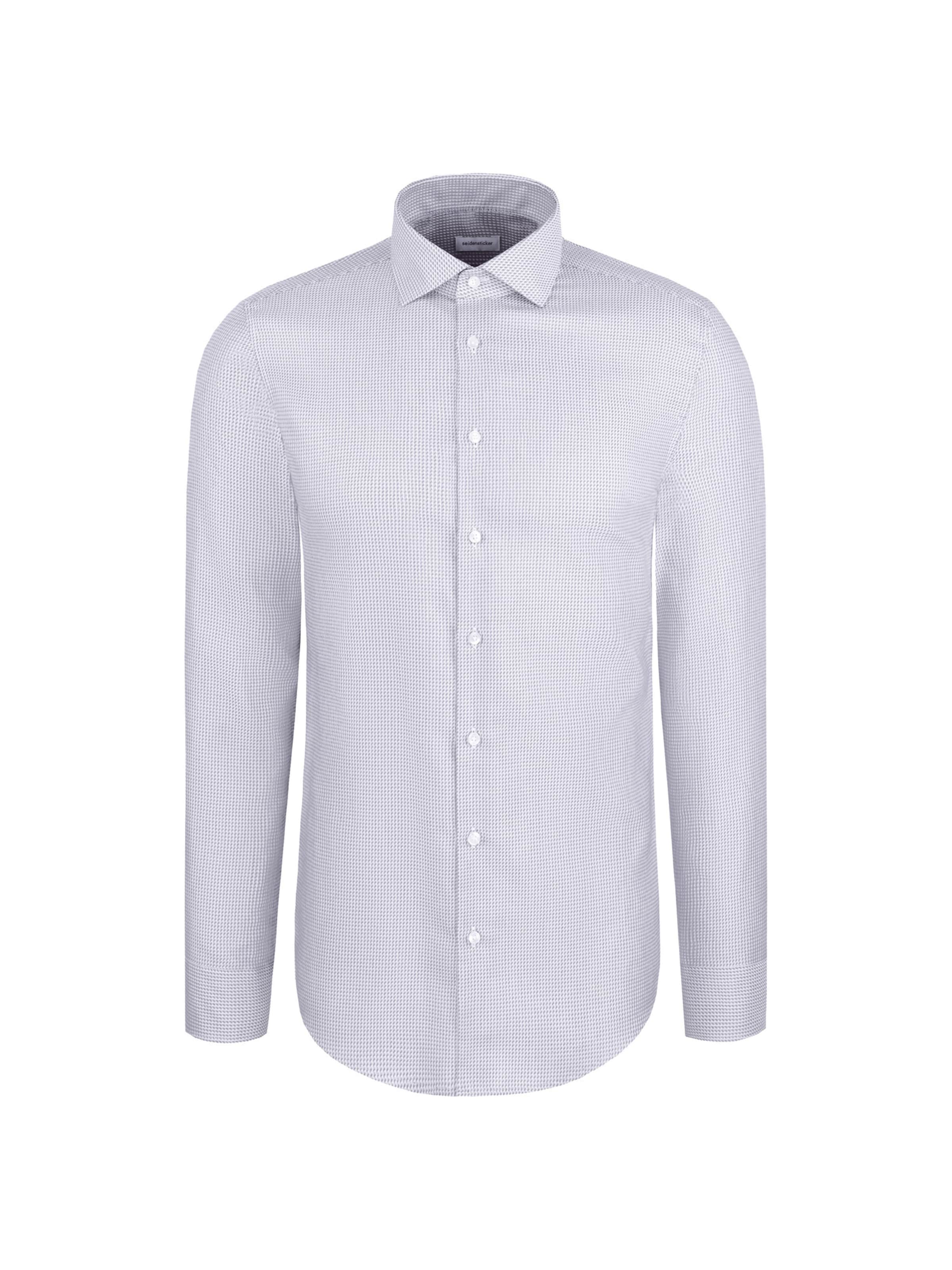 Coupe slim Chemise business 'Schwarze Rose' SEIDENSTICKER en blanc : devant