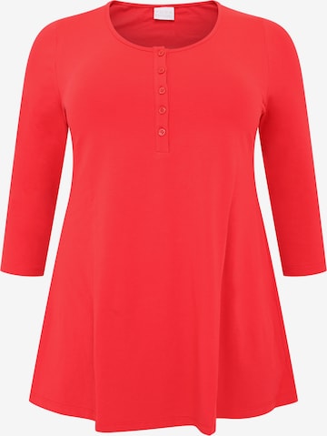 T-shirt ' COTTON ' YOEK en rouge : devant