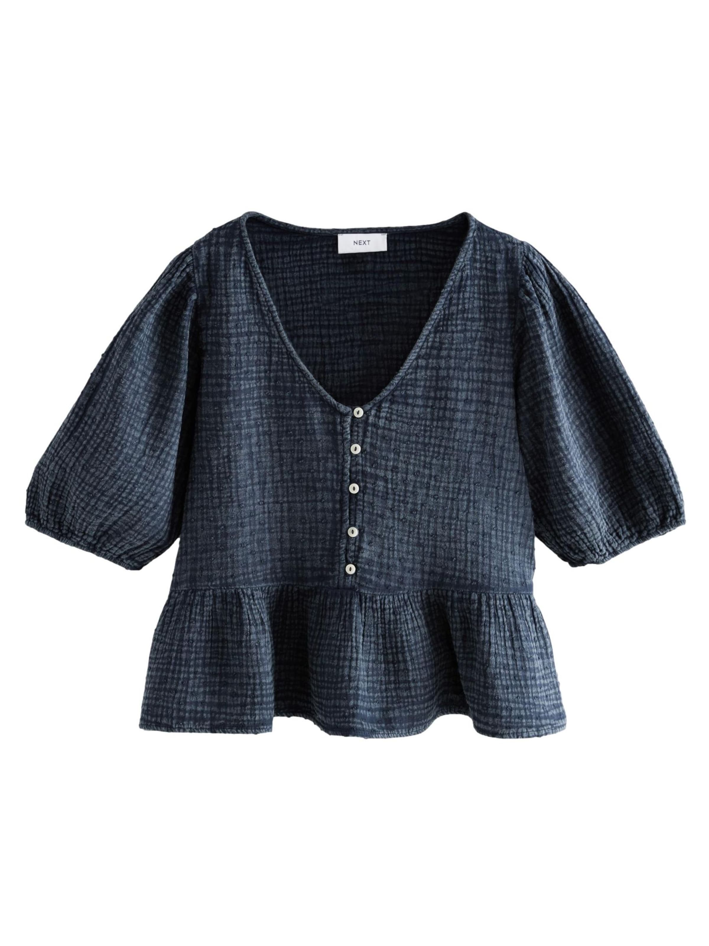 Next Bluse 'Puffärmel' i blå: forside