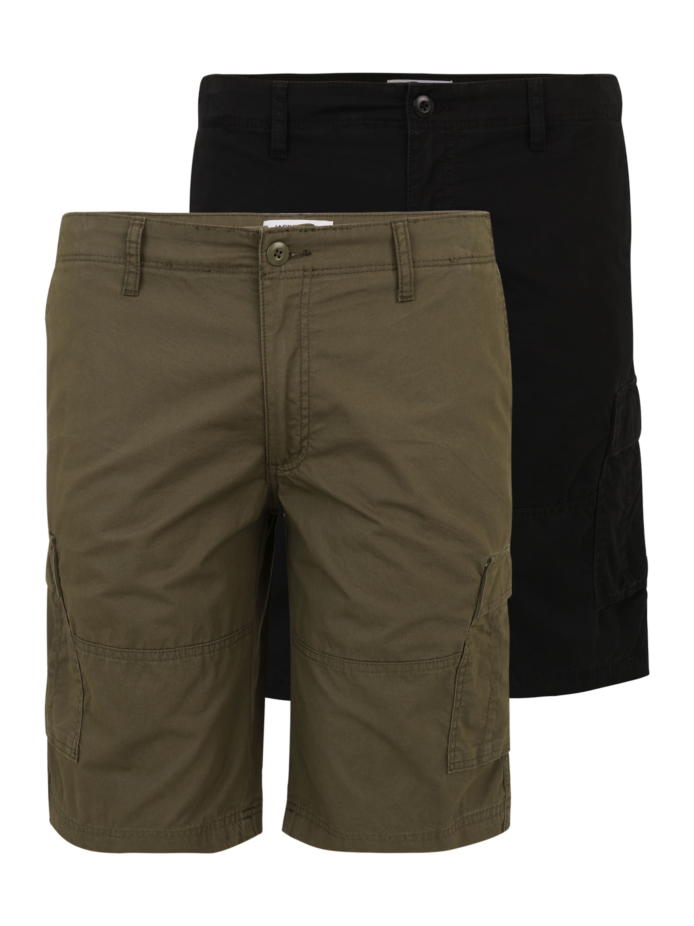 Jack & Jones Plus Regular Shorts 'JPSTCOLE MATEO' in Grün: Vorderseite