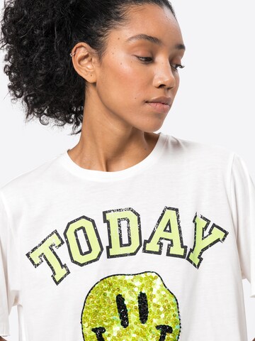 Frogbox T-shirt 'Smiley today' i vit