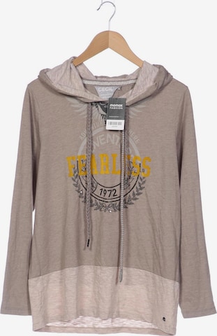 CECIL Sweatshirt & Zip-Up Hoodie in XL in Beige: front