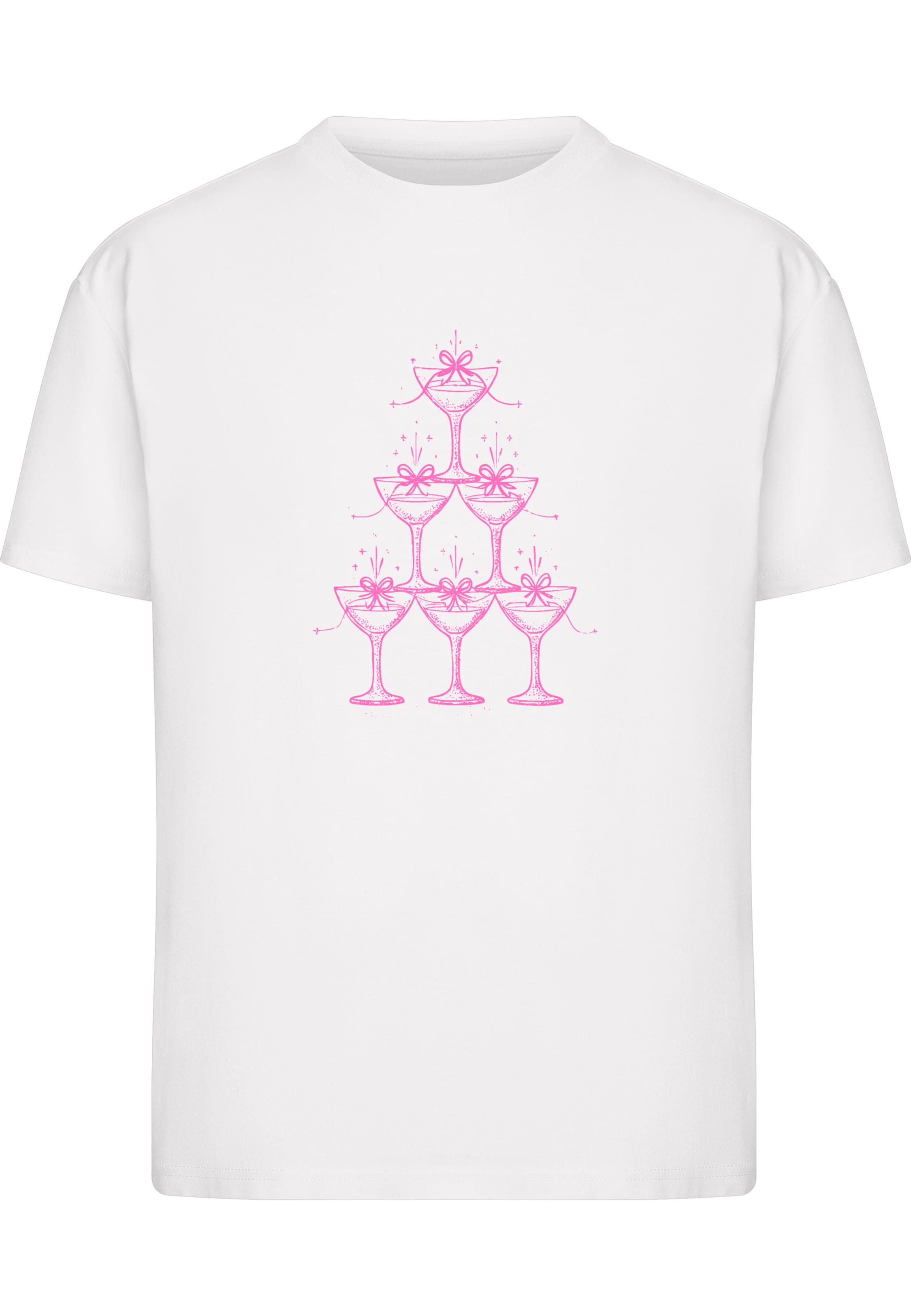 Miss Tee - Camiseta 'Cozy Drinks' en blanco: frente