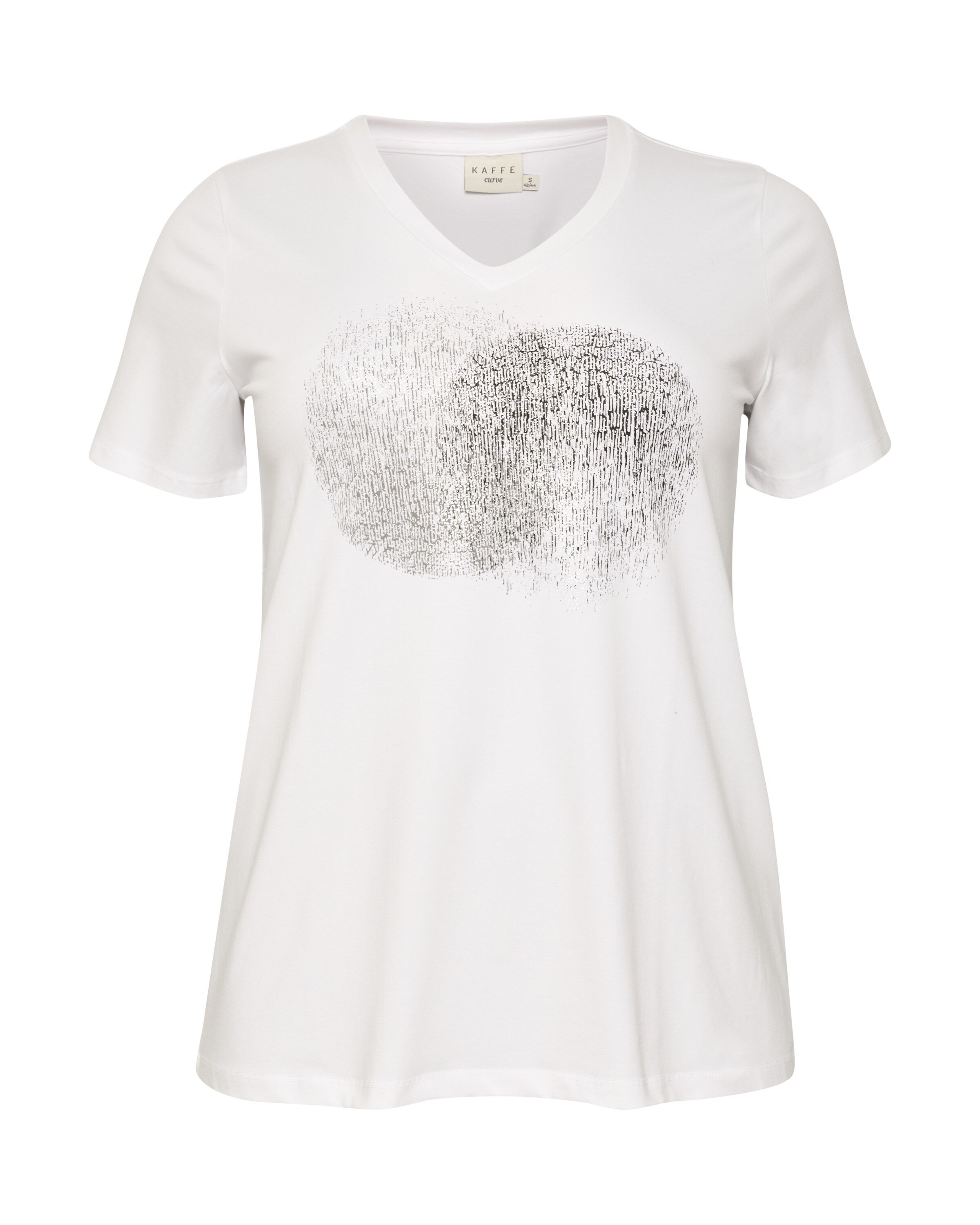 KAFFE CURVE Koszulka 'Veri' w kolorze biały: przód