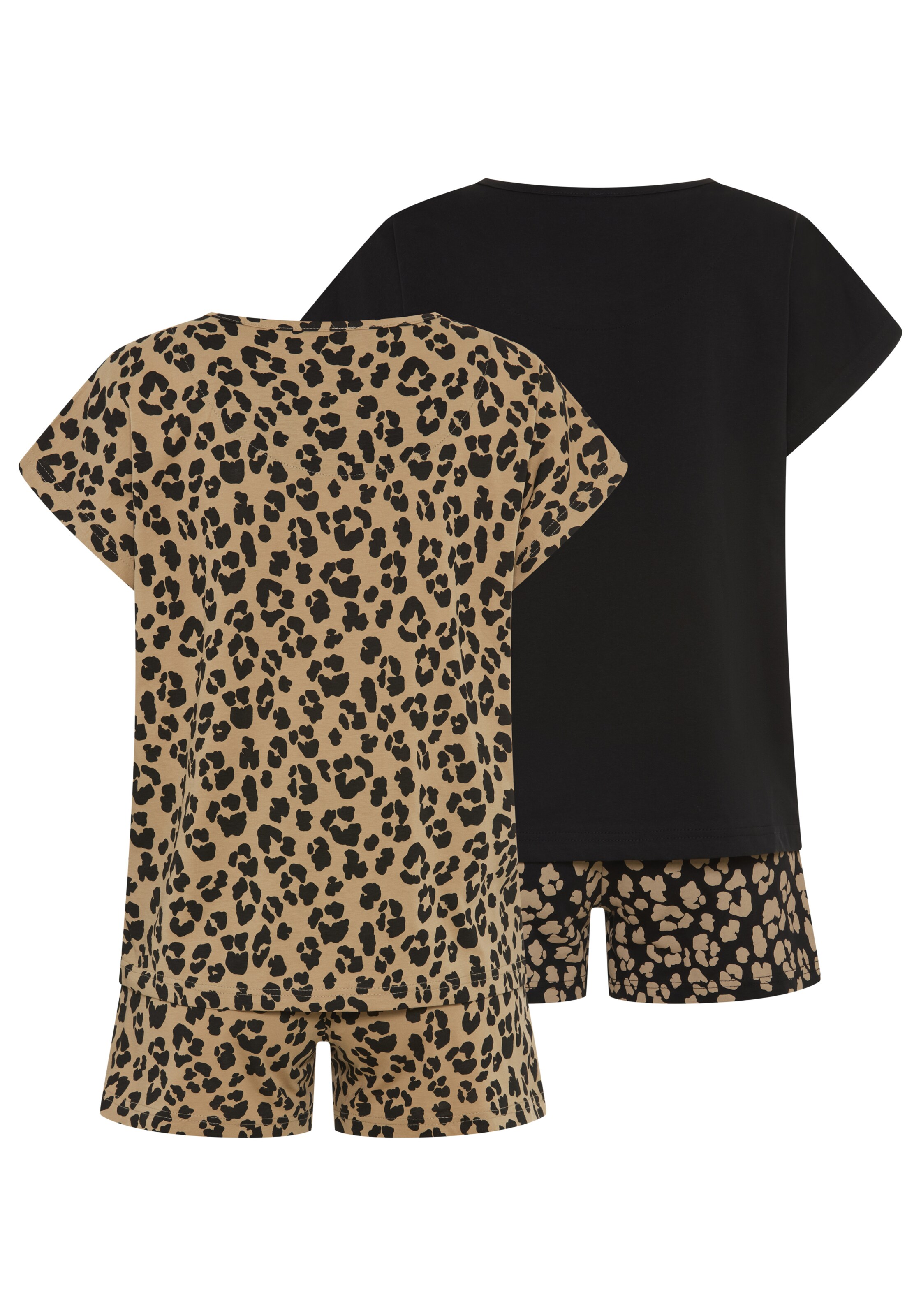 VIVANCE Short Pajama Set in Brown
