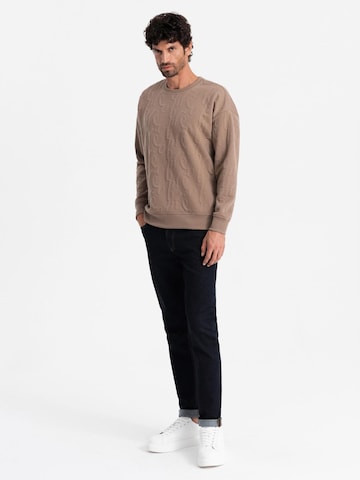 Sweat-shirt Ombre en beige