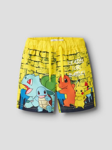 NAME IT Badeshorts 'Pokémon' i gul