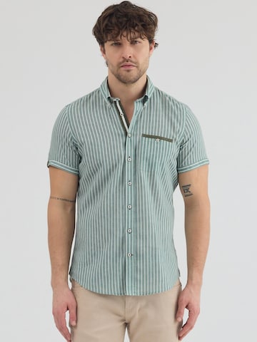 Slim fit Camicia di 7Camicie in verde: frontale