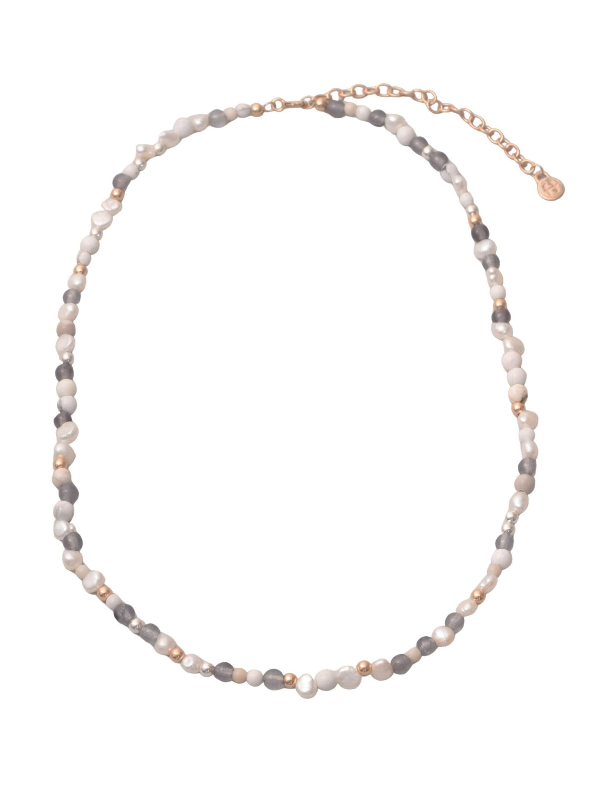 fejn Halskette 'Winter Pearl Choker', Süßwasser-Zuchtperlen, handgefertigt, nachhaltiger Echtschmuck in Gold: Vorderseite