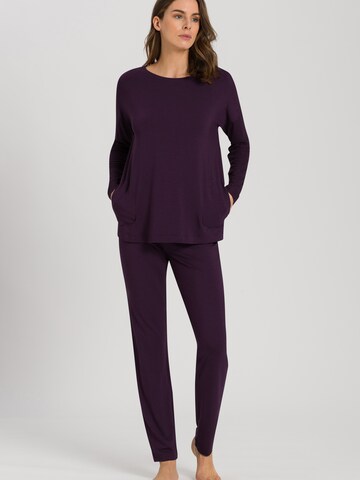 Pyjama 'Natural Elegance' Hanro en violet : devant