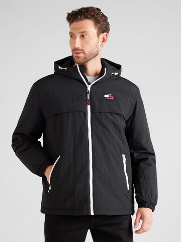 Tommy Jeans Jacke 'Chicago' in Schwarz: Vorderseite