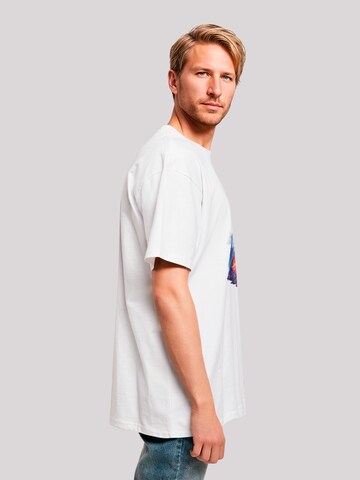 T-Shirt 'Vulkanausbruch' F4NT4STIC en blanc