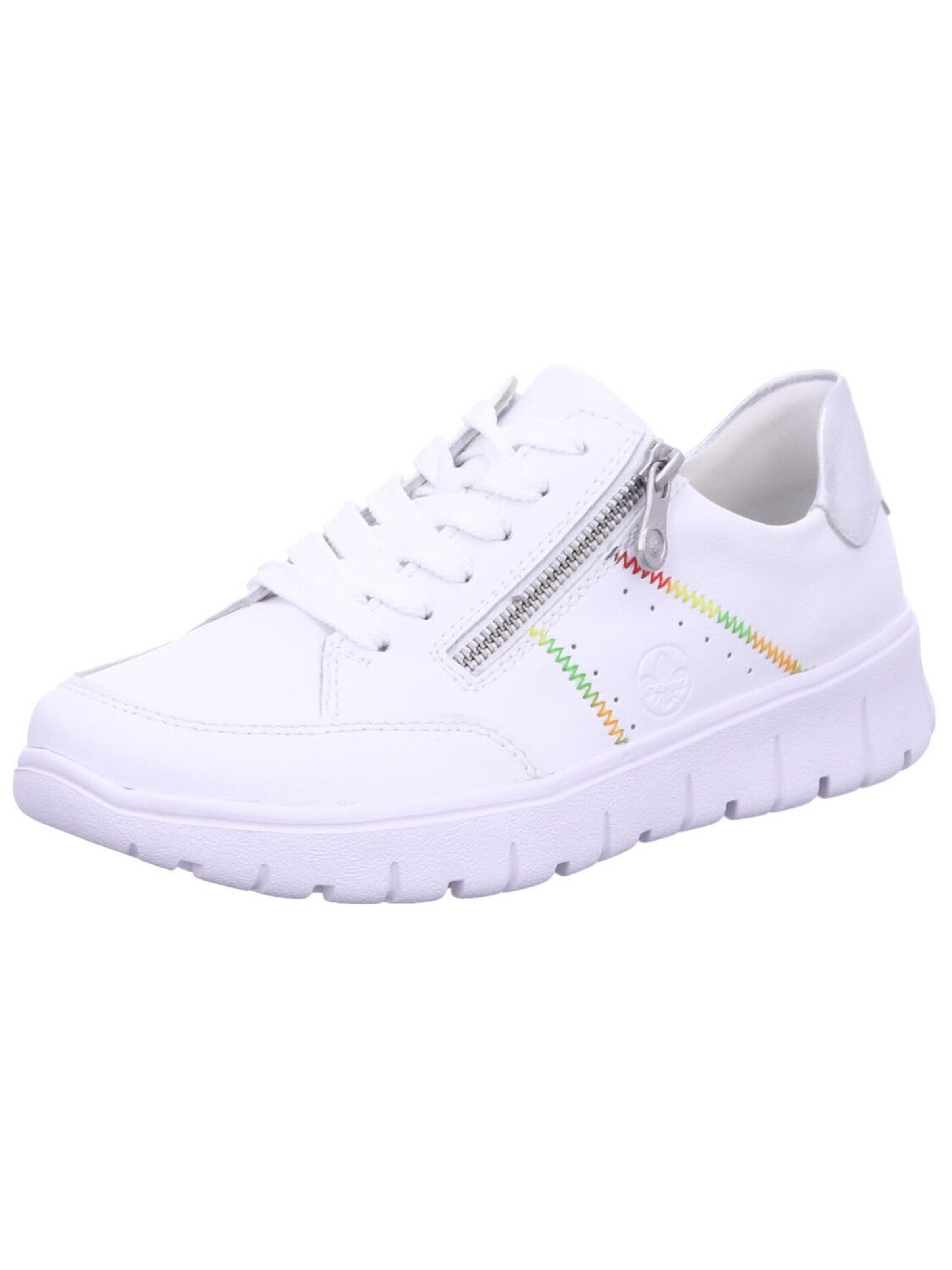 Rieker - Zapatillas deportivas bajas 'Sneaker Low Damen N1313 80 Kunststoff (Synthetik) in weiß' en blanco: frente