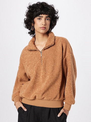 mazine Sweatshirt 'Ajo' in Bruin: voorkant