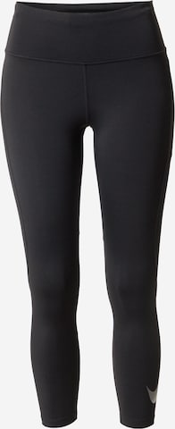 Skinny Pantaloni sport de la NIKE pe negru: față