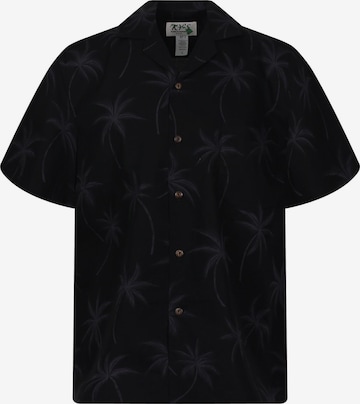 KY's Hemd 'Palmshadow' in Schwarz: Vorderseite