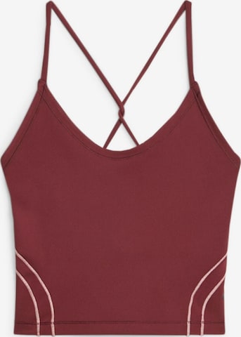 Top sportivo 'Puma Studio Ultrabare Crop Top Dark Jasper' di PUMA in rosso: frontale