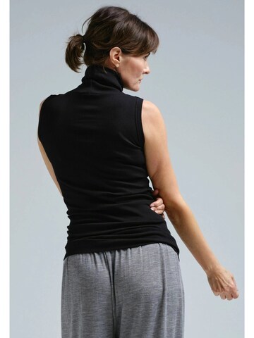 Haut 'Fleur' Seamless Basic en noir