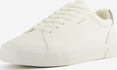 Bershka Sneaker in dunkelbeige / weiß, Produktansicht