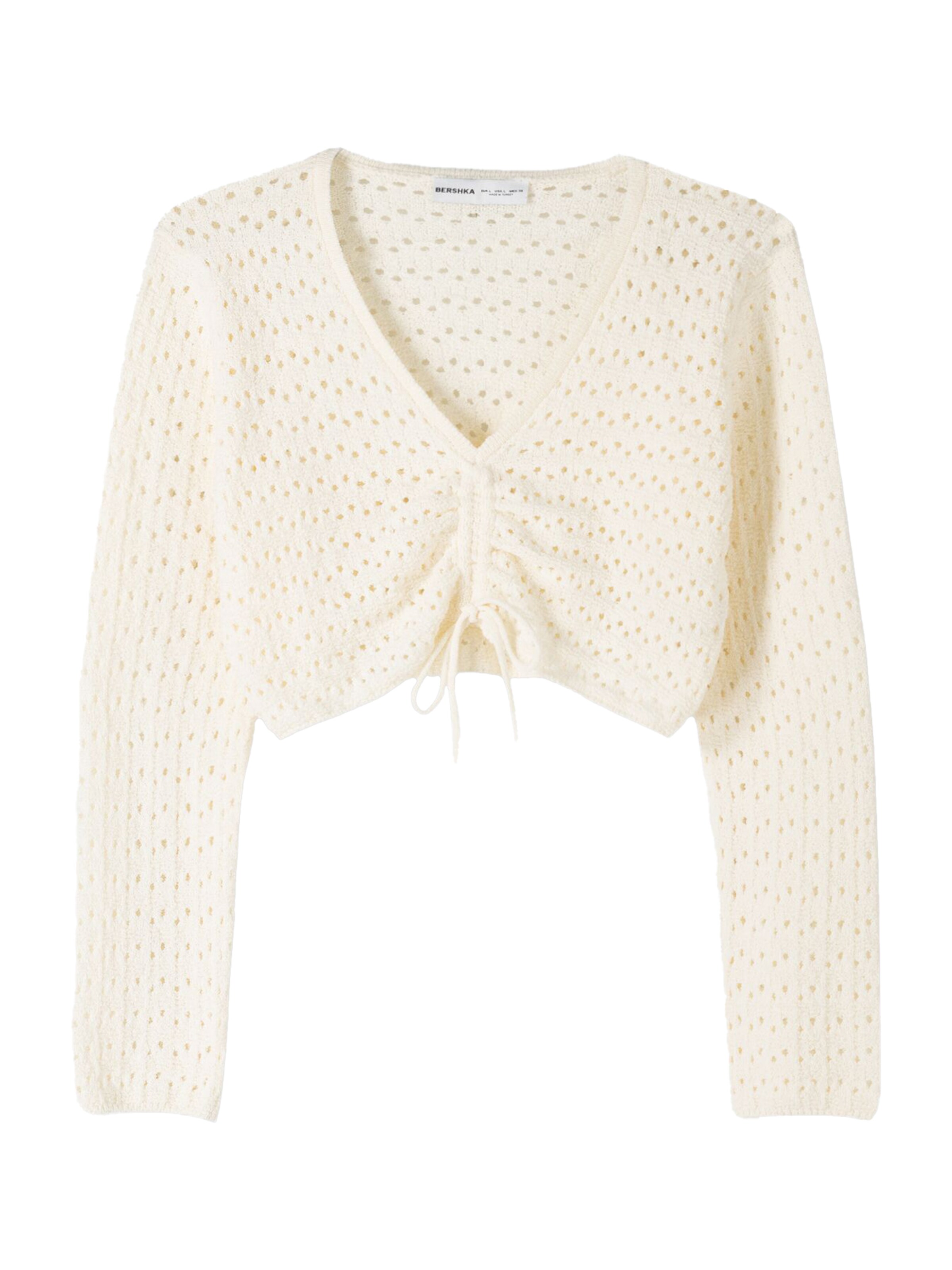 Bershka Пуловер в бежово: отпред