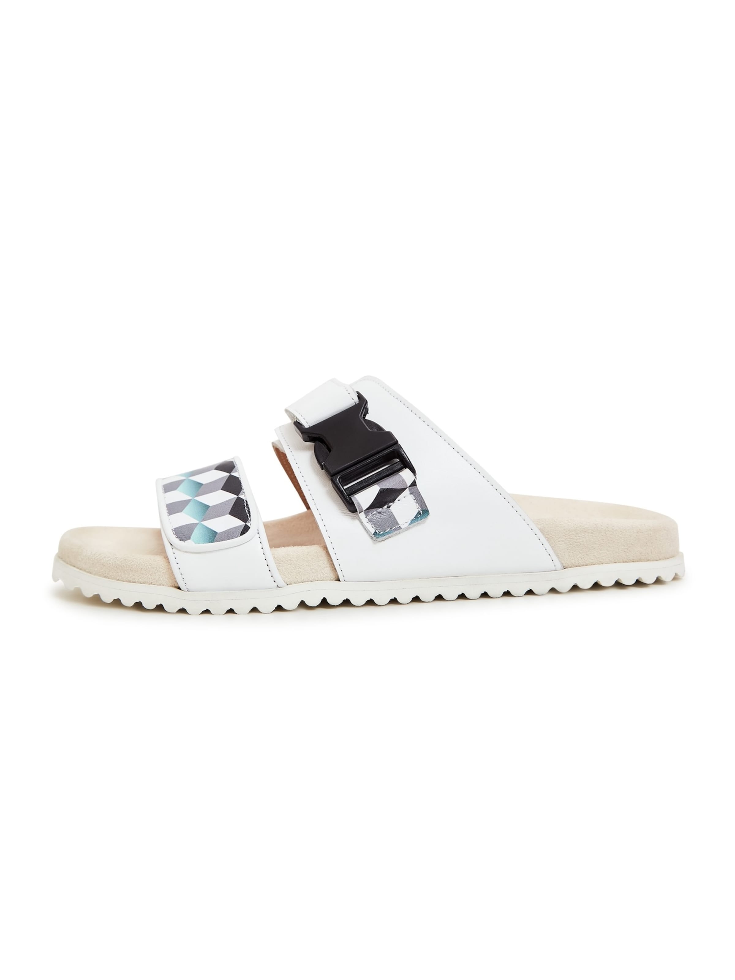 CESARE GASPARI Mule 'Mules' en 41 en mélange de couleurs / blanc, Vue avec produit