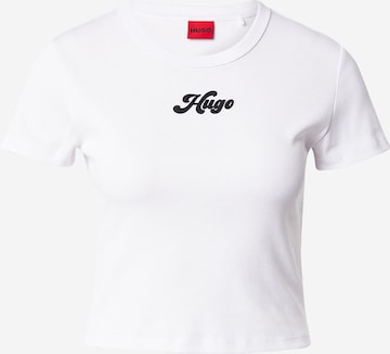HUGO - Camiseta 'Delanor_2' en blanco: frente