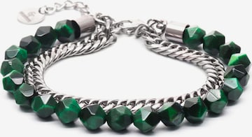 GT Collection Bracelet 'Faceted-Bead' in Green: front