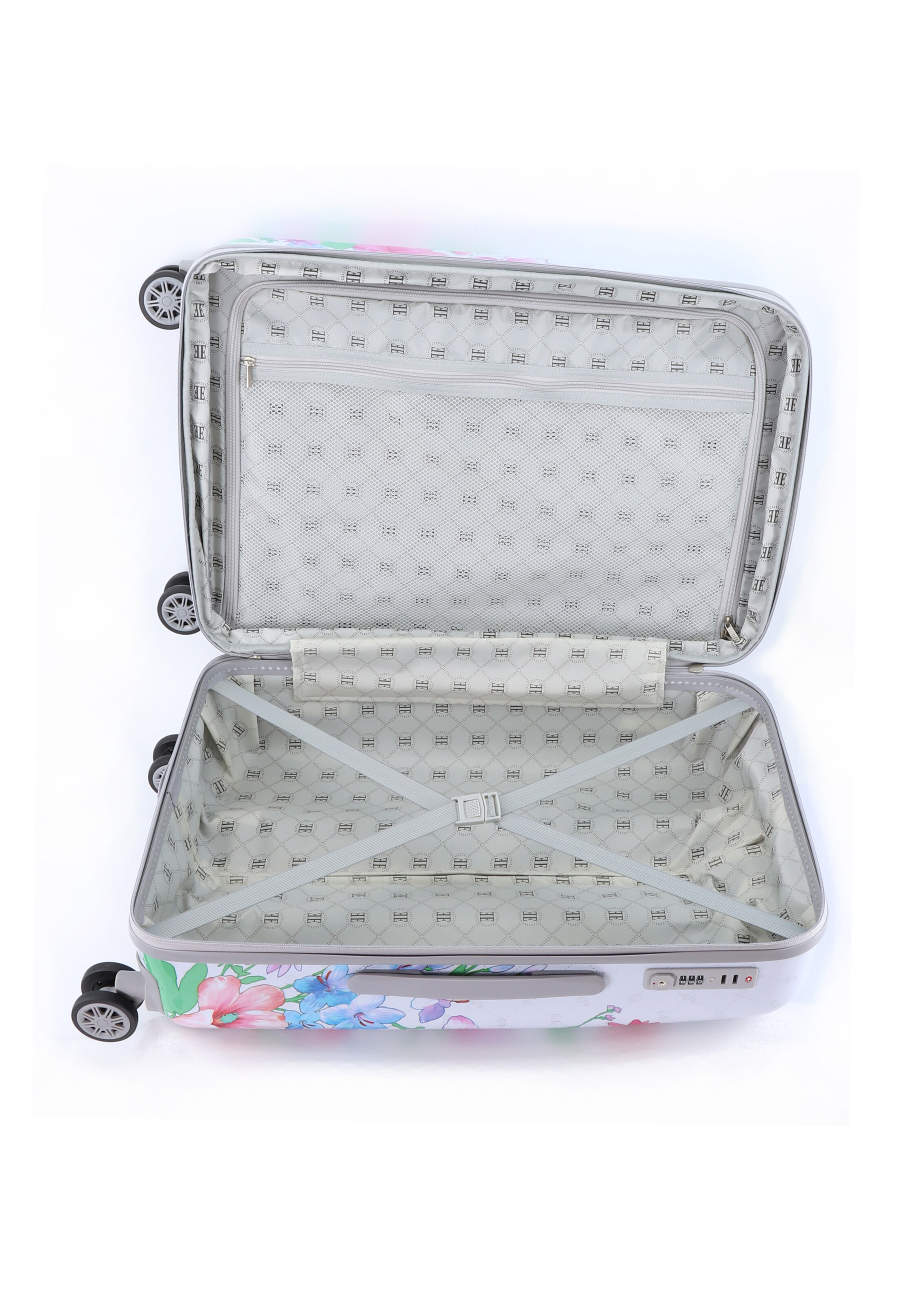 ELLE Suitcase 'Flower' in Purple