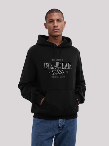 Sweat-shirt 'Deck Chair Club Knut und Jan' F4NT4STIC en noir : devant