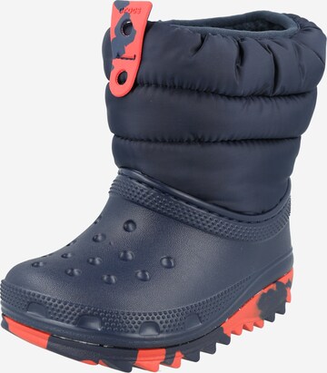 Crocs Snowboots in Blauw: voorkant