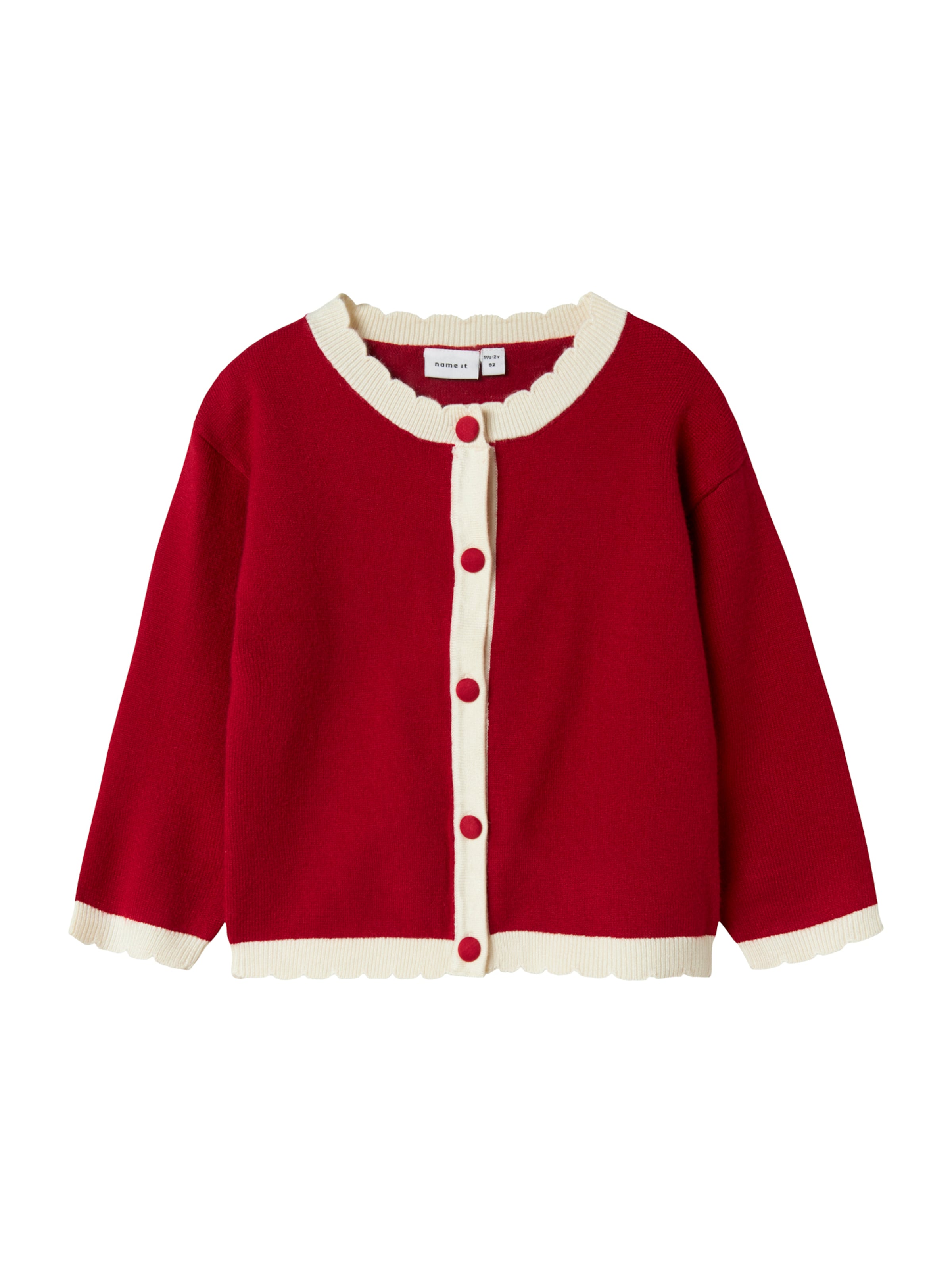 NAME IT Kardigan 'Ralbo' – červená: přední strana