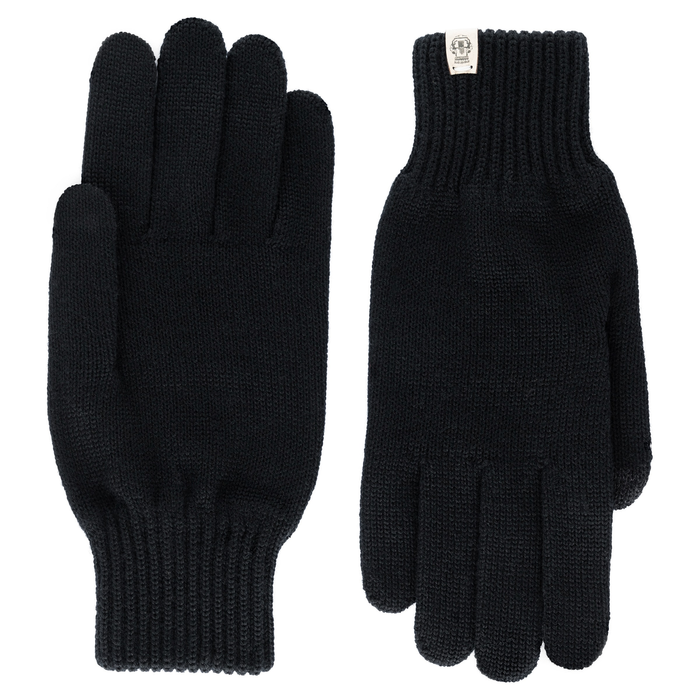 Roeckl Strickhandschuhe 'FEINSTRICK TOUCH' in Schwarz: Vorderseite