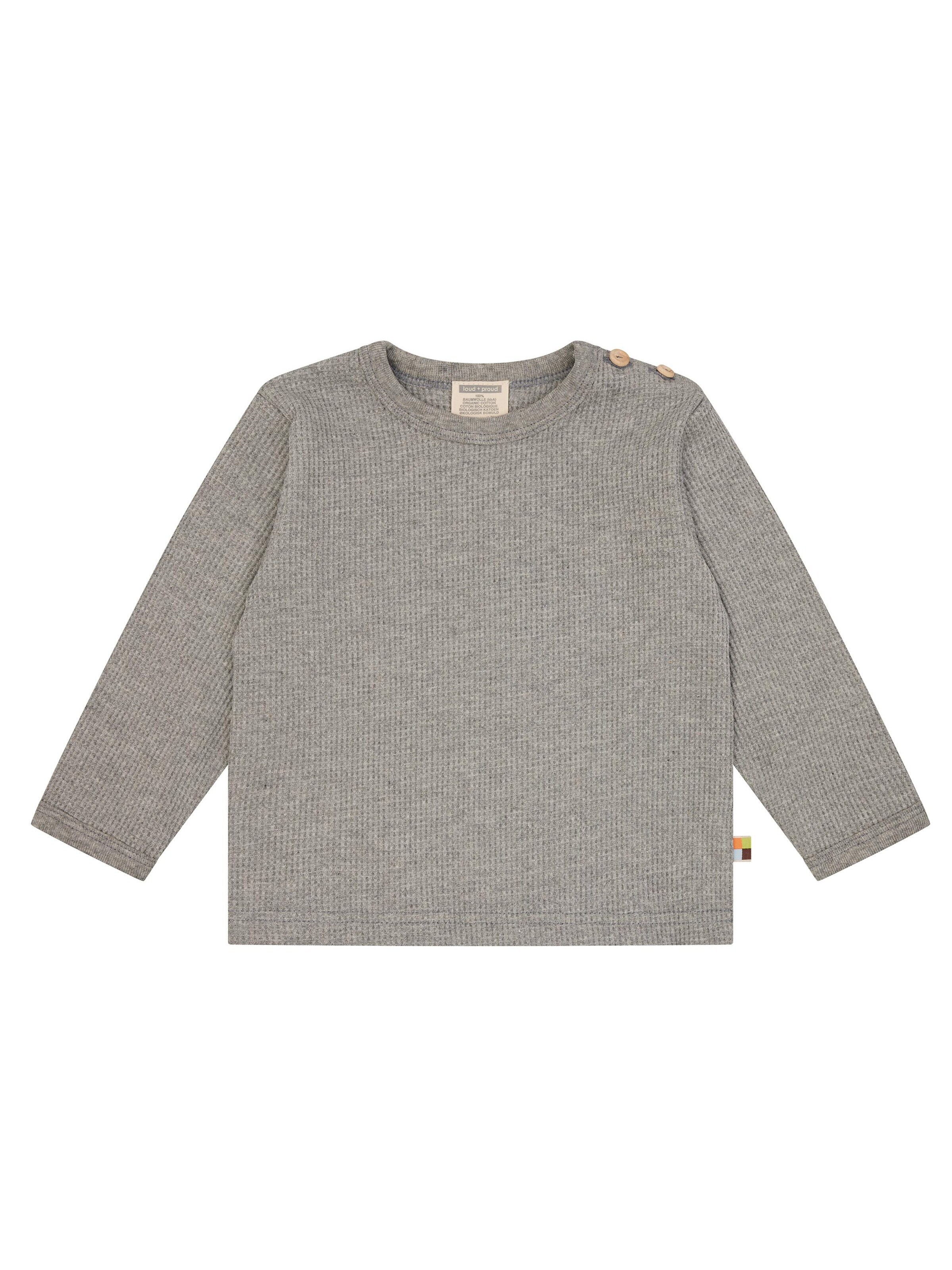 loud + proud Shirt‌‌‌ in Grau: Vorderseite