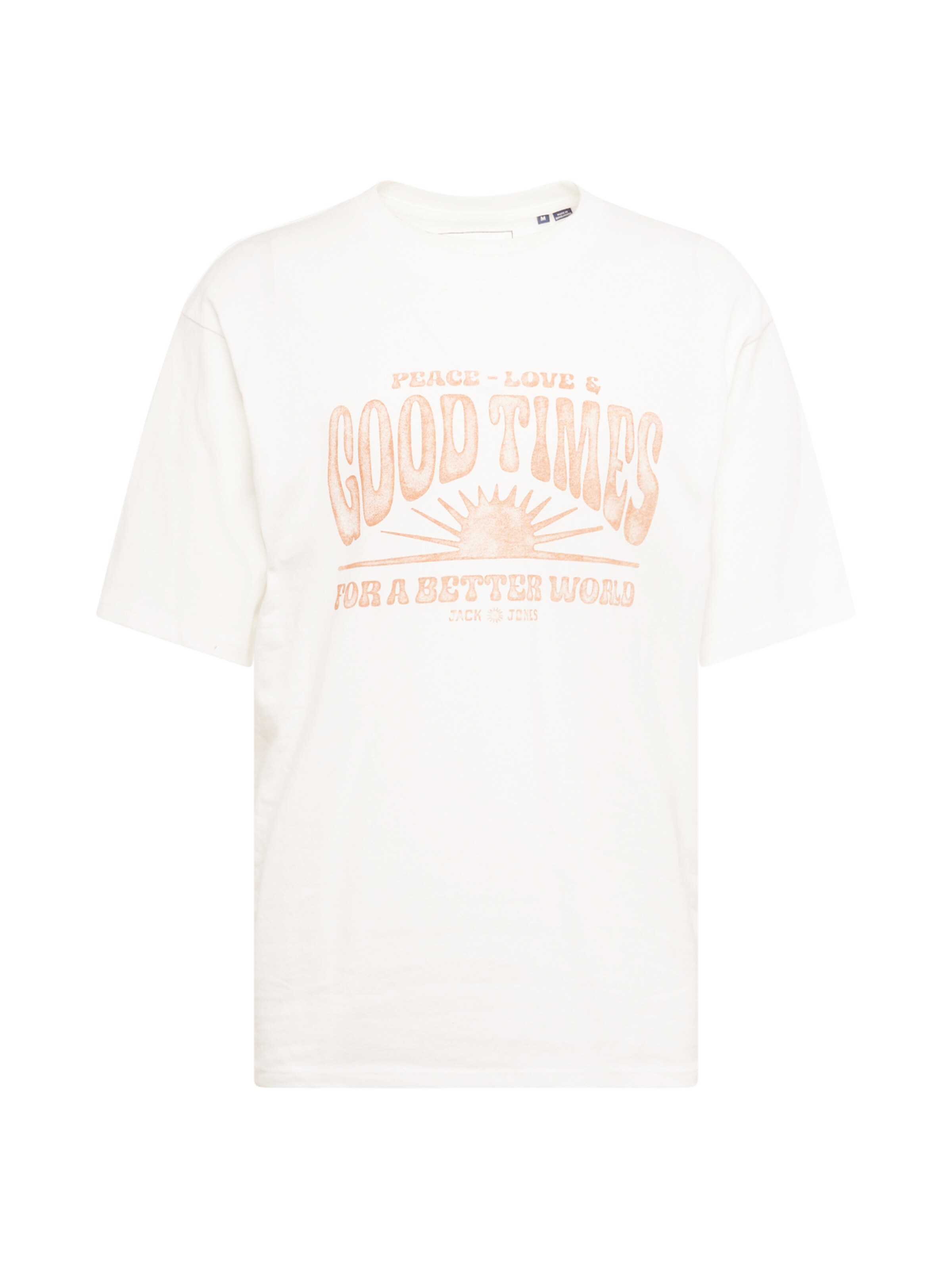 JACK & JONES T-Shirt 'JPRBLUHIPPY' en miel / blanc, Vue avec produit