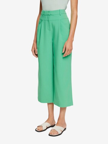 ESPRIT Wide leg Pleat-Front Pants in Green