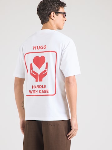 HUGO Póló 'Dewdam' - fehér: elől