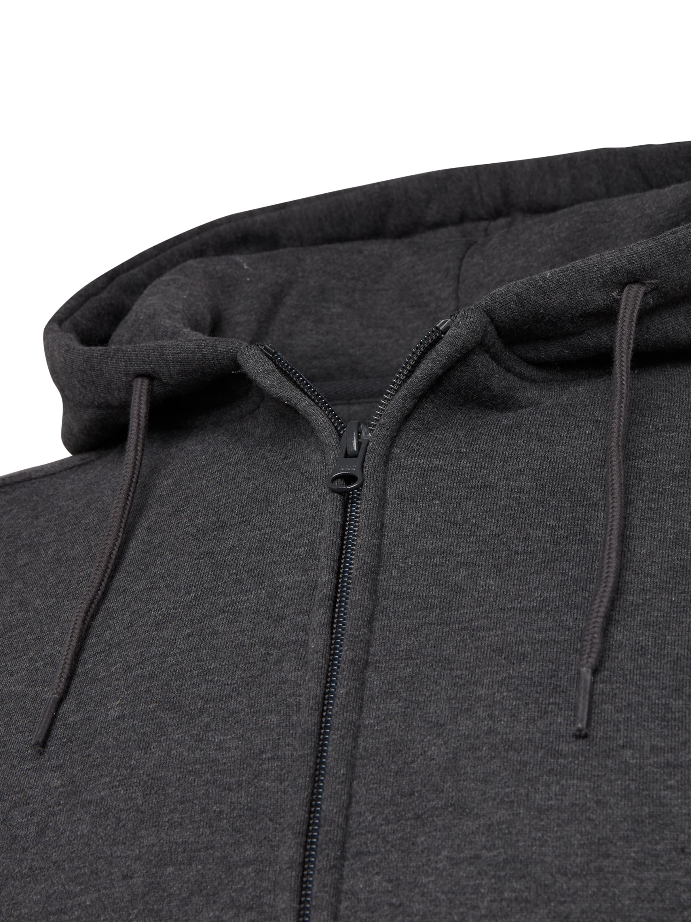 Männer Große Größen Urban Classics Sweatjacke in Dunkelgrau - JT68769 Männer Große Größen Urban Classics Sweatjacke in Dunkelgrau - JT68769