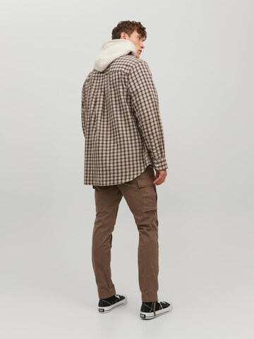 JACK & JONES Tapered Cargobyxa 'JPStace JJTucker' i grå
