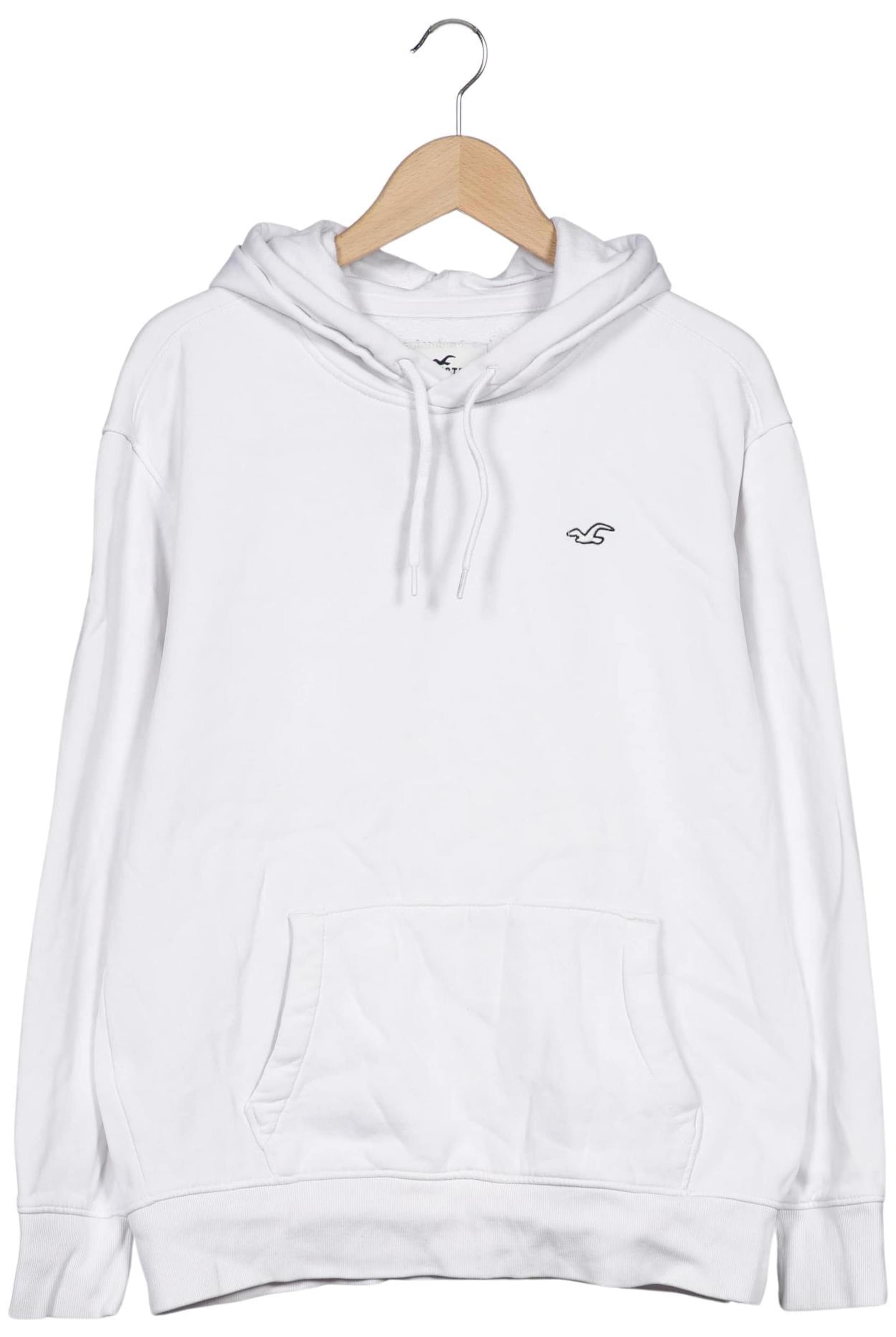 HOLLISTER Sweatshirt & Zip-Up Hoodie in L in White: front