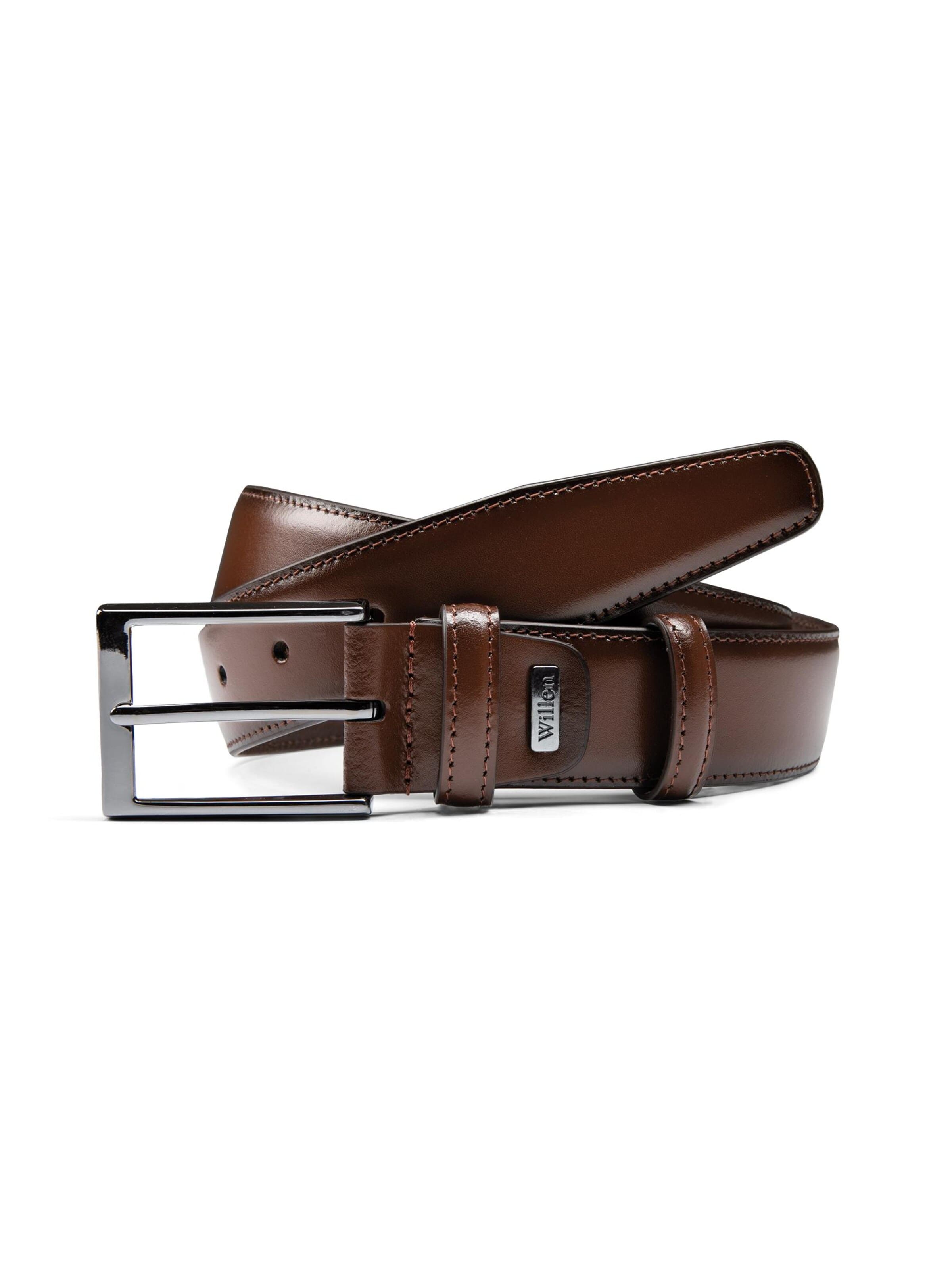 WILLEN Belt 'Businessgürtel mit Doppelschlaufe' in Beige: front