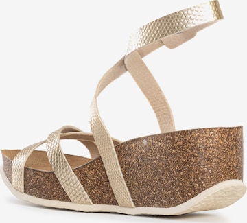 Bayton Sandaler med rem 'Asteria' i guld