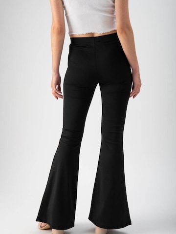 MND Flared Bukser 'High-waisted flare trousers' i sort