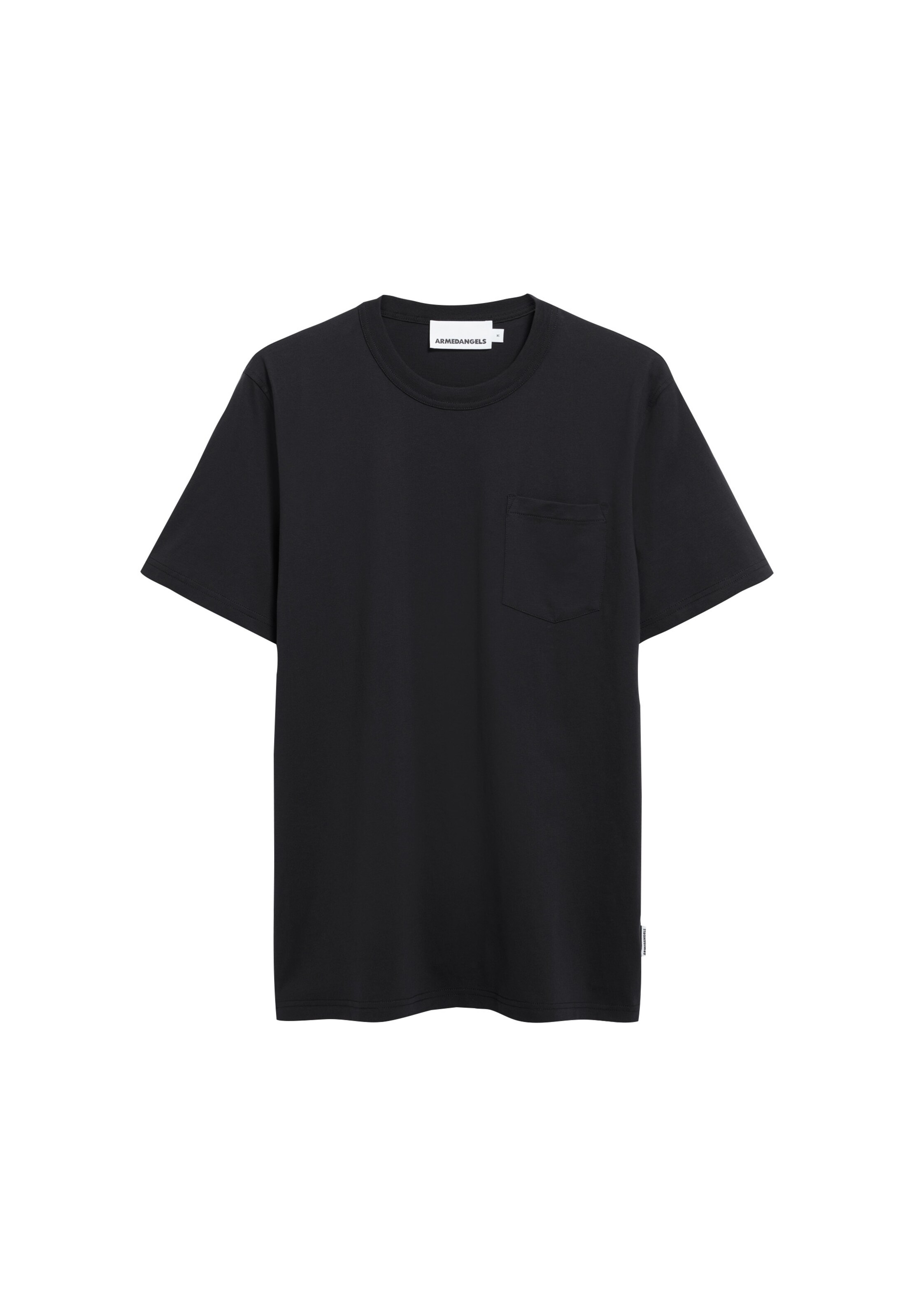 ARMEDANGELS T-Shirt ' MAARKOS POCKET ' in Schwarz: Vorderseite